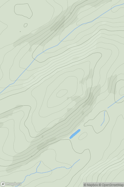 Thumbnail image for Pen y Gaer [Aberystwyth to Welshpool] showing contour plot for surrounding peak